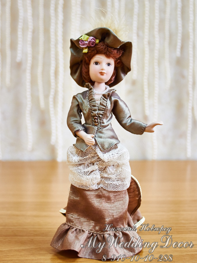 Свадебный декор кукла из керамики 