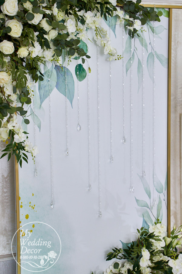 Красивый баннер с инициалами для оформления свадьбы