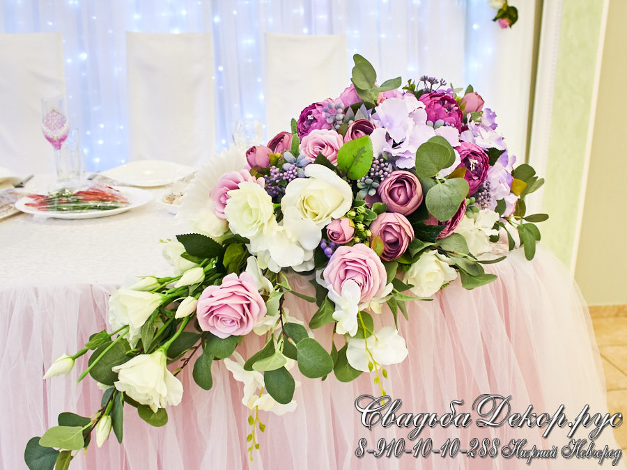 Свадебный букет цветов для декора стола кафе Чинар заказать купить недорого